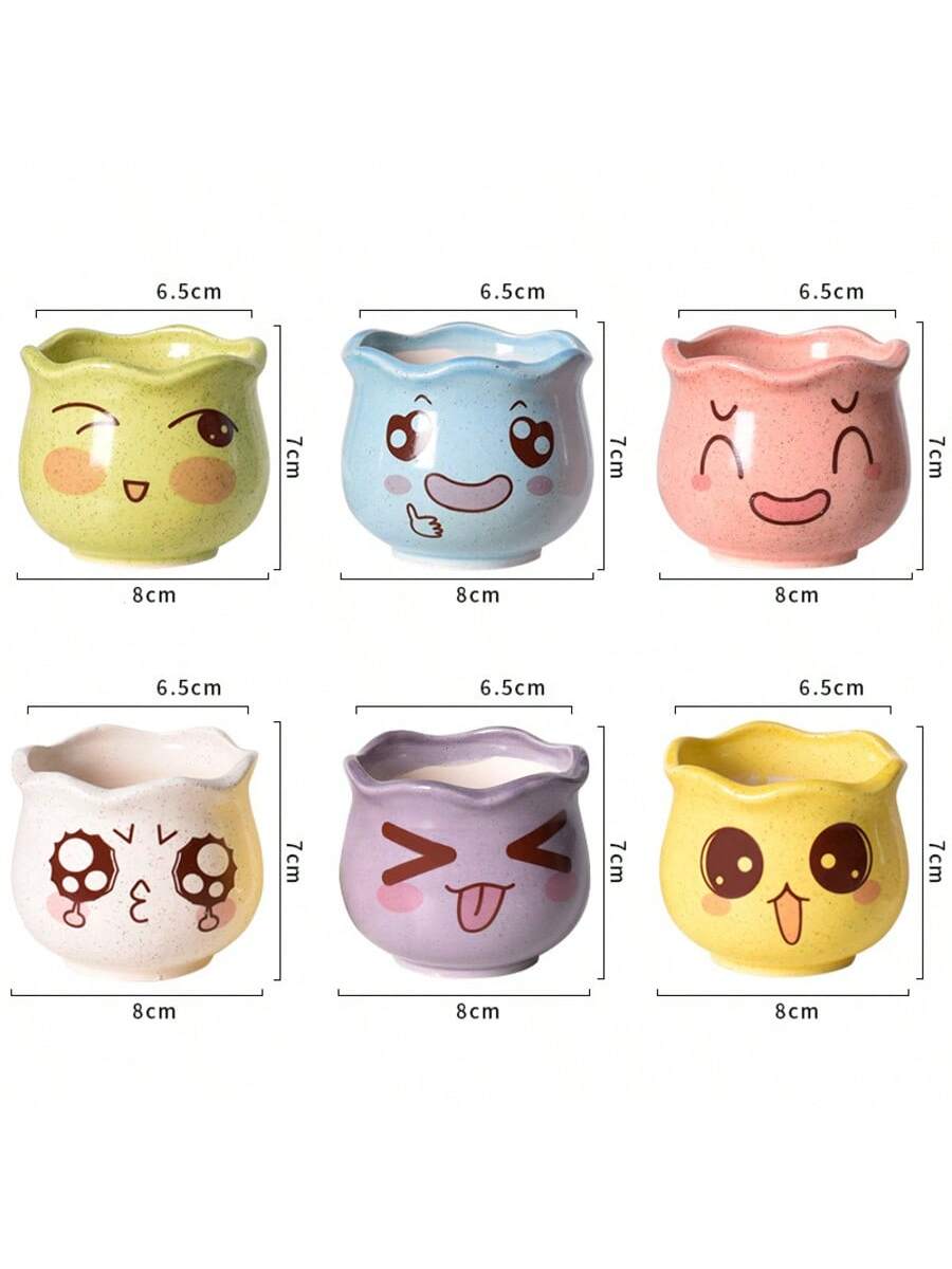 6pcs/set Cartoon Cute Ceramic  - đánh giá và giá Echeveria Succulent