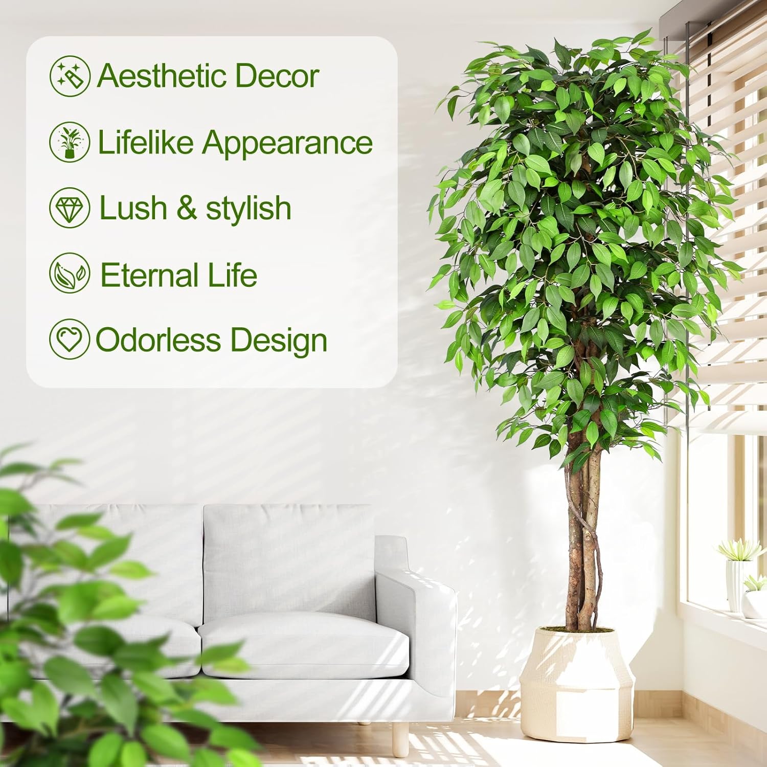 Lifelike Artificial Ficus Tree - đánh giá và giá Dracaena Marginata