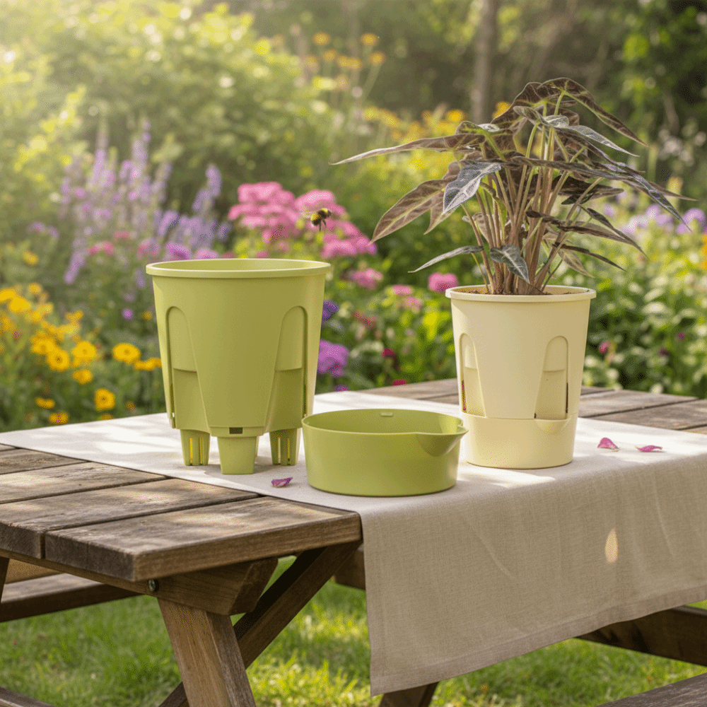 Plastic Self Absorbing Flowerp - đánh giá và giá Aloe Vera Pot