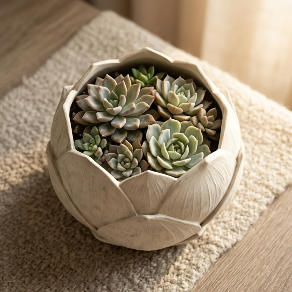 Exquisite Creative Lotus Shape - đánh giá và giá Aloe Vera Pot