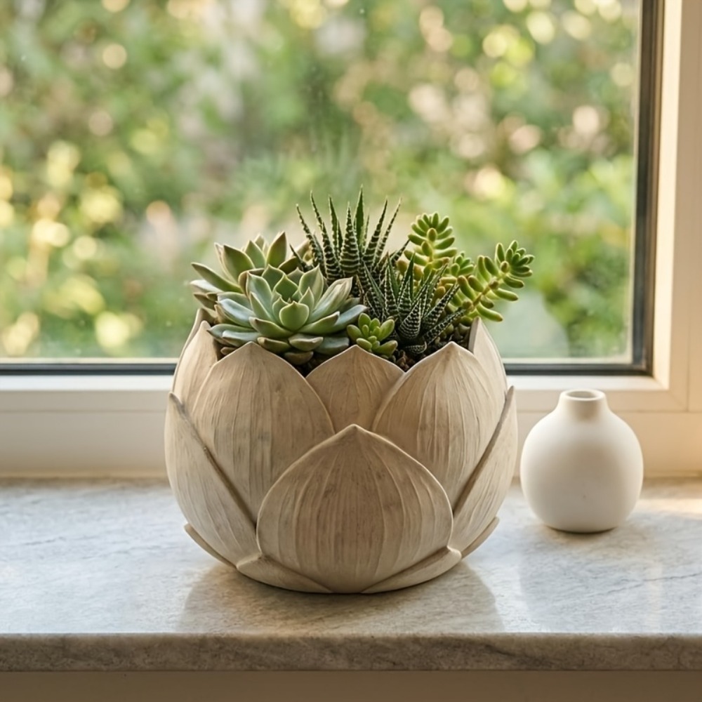 Exquisite Creative Lotus Shape - đánh giá và giá Aloe Vera Pot