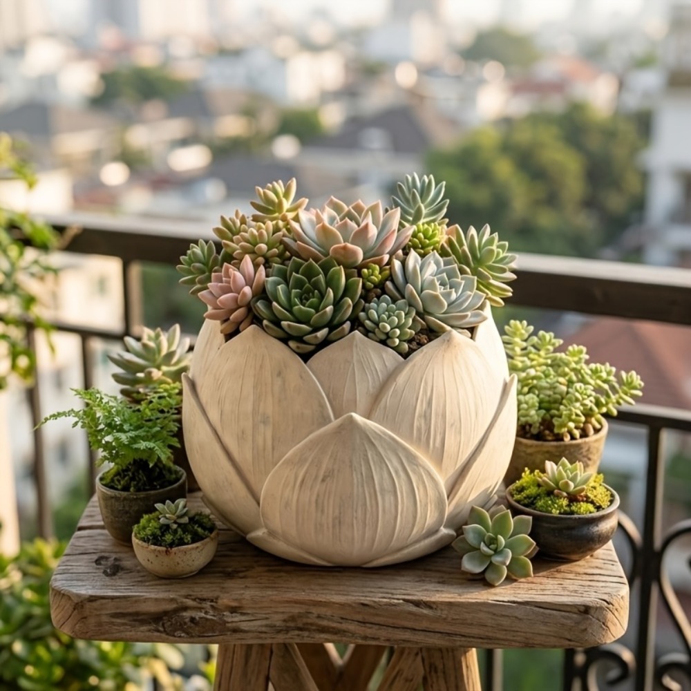 Exquisite Creative Lotus Shape - đánh giá và giá Aloe Vera Pot