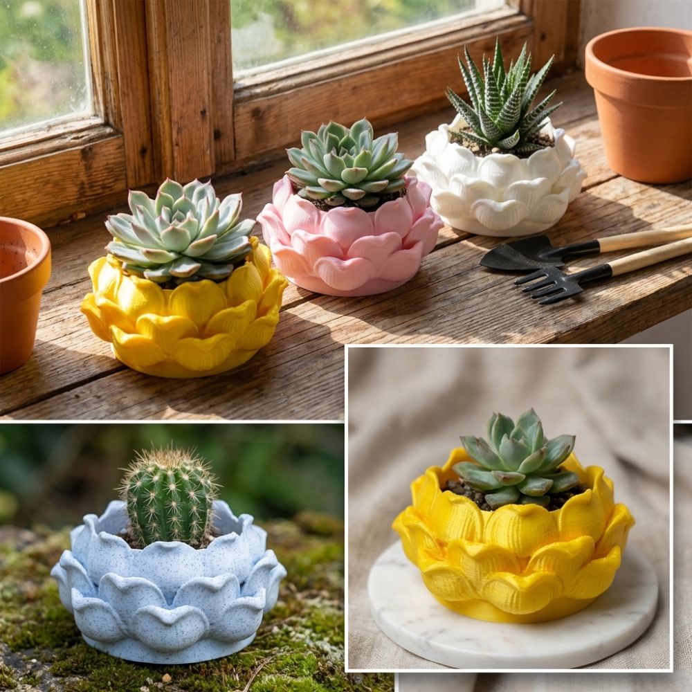 Lotus Shaped Succulent Plant P - đánh giá và giá Echeveria Succulent